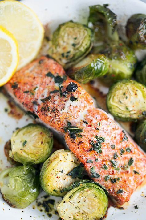 salmon and brussels