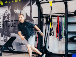 man personal training side plyometrics